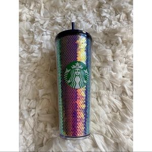 NWT Starbucks Purple sequin cup 24 oz